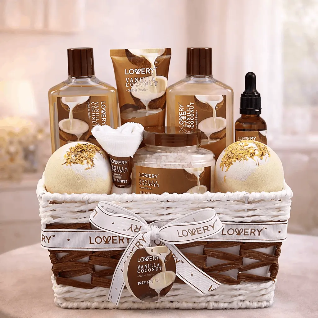 LOVERY Vanilla Coconut Spa Gift Basket